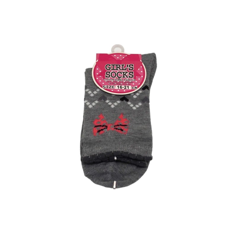 Girls Socks Ribbbon 16-21cm